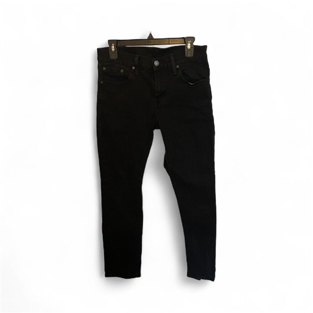 Levi's 511 Jeans Black Skinny Fit Red Tab Denim Sz 30 x 29